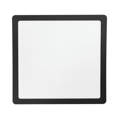 Plafon LED de Sobrepor Blumenau Play Quadrado 24W Bivolt Preto - 83666001