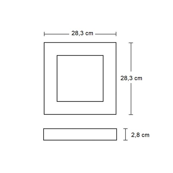 Plafon LED de Sobrepor Blumenau Quadrado 24W 4100K - 80854101