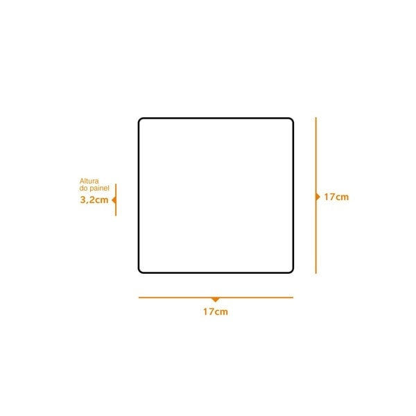 Plafon LED de Sobrepor Bronzearte Frameless Quadrado 24W 6500K - NHF29246BCV2