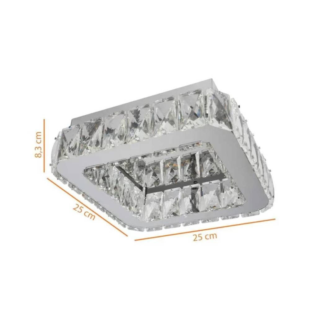 Plafon LED de Sobrepor Bronzearte Tokyo Cromado - VS20163CZQDPD