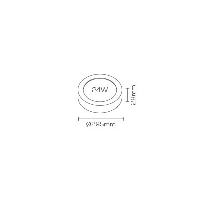 Plafon LED de Sobrepor Evoled Redondo Slim 24W 6000K - LE-4646