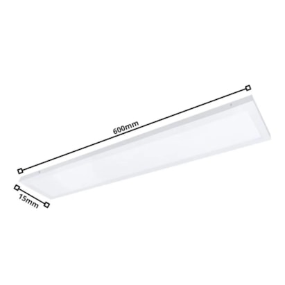 Plafon LED de Sobrepor Evoled Retangular Slim 36W 4000K - LE-4689