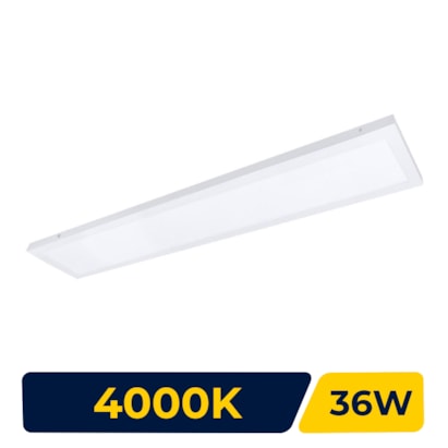 Plafon LED de Sobrepor Evoled Retangular Slim 36W 4000K - LE-4689