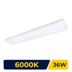Plafon LED de Sobrepor Evoled Retangular Slim 36W 6000K - LE-4690
