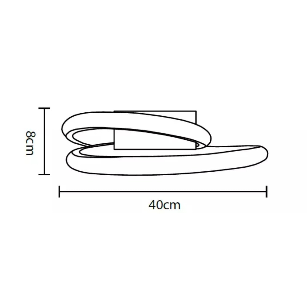 Plafon LED de Sobrepor Hevvy Horizon Circle Medium 30W 40cm Black - PZ060MBK