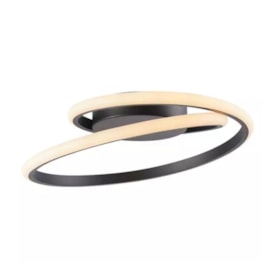 Plafon LED de Sobrepor Hevvy Horizon Circle Medium 30W 40cm Black - PZ060MBK