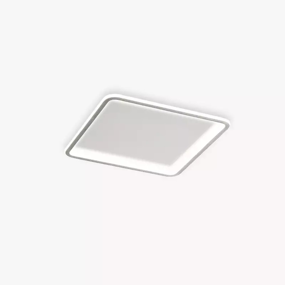 Plafon LED de Sobrepor Hevvy Slin Quadrado 46W 40cm Branco - PZ1058/400F