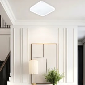 Plafon LED de Sobrepor Hevvy Toronto Quadrado 36w 40cm Branco - LY8821BM