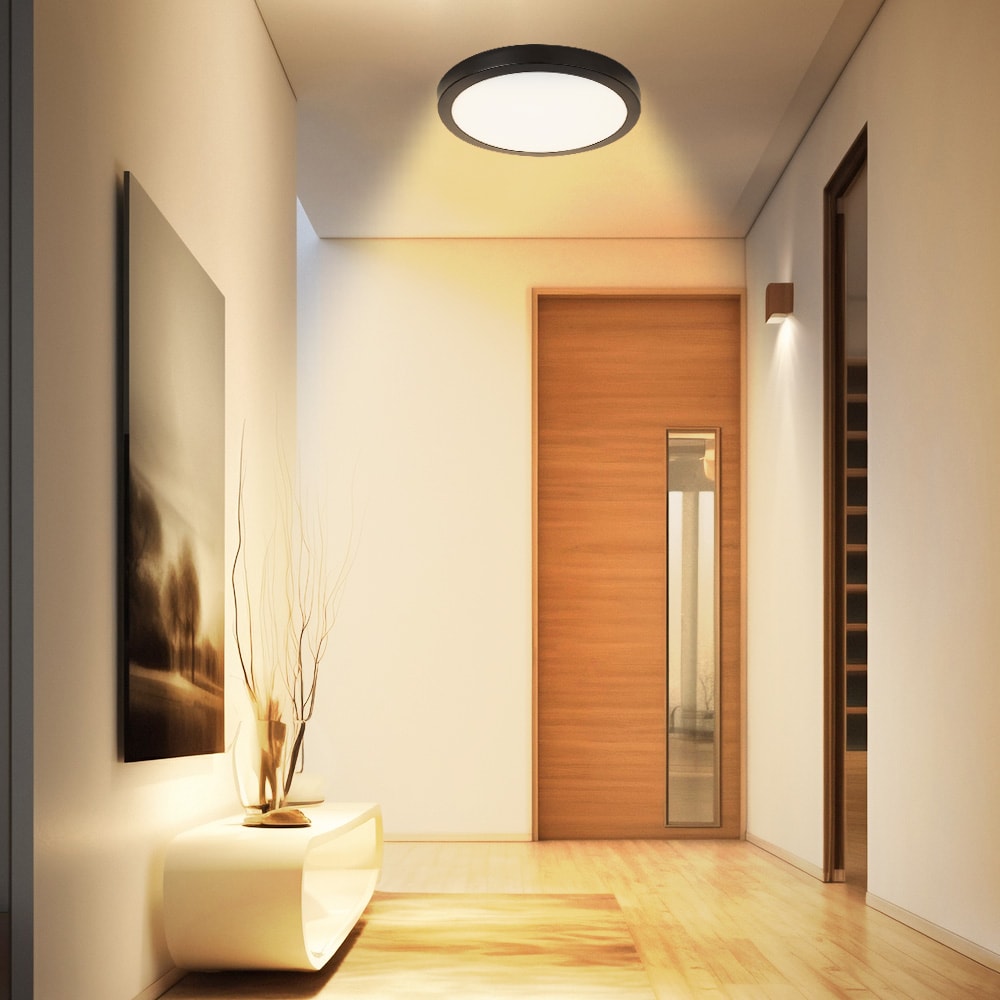 Plafon LED de Sobrepor LLUMM 18w 6000k Redondo Preto - RL28186PT