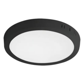 Plafon LED de Sobrepor LLUMM 18w 6000k Redondo Preto - RL28186PT