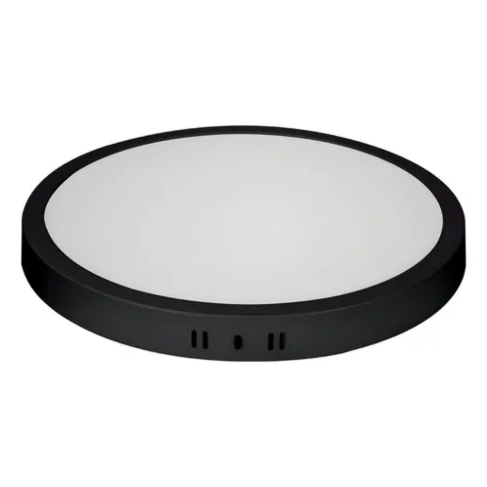 Plafon LED de Sobrepor LLUMM 24w 6000k Redondo Preto - RL28246PT