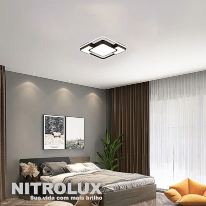 Plafon LED de Sobrepor Nitrolux Geo-001P 48W 3 em 1 - 6054