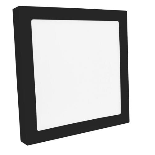 Plafon LED de Sobrepor Save Energy Quadrado Jet Black 25W 5700K - SE-240.1621