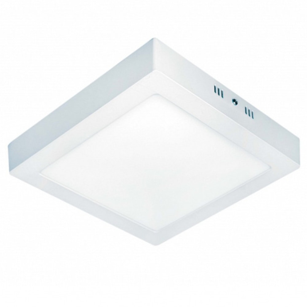 Plafon Led de Sobrepor Taschiba Lux 18W 3000K Quadrado Branco - 15070123