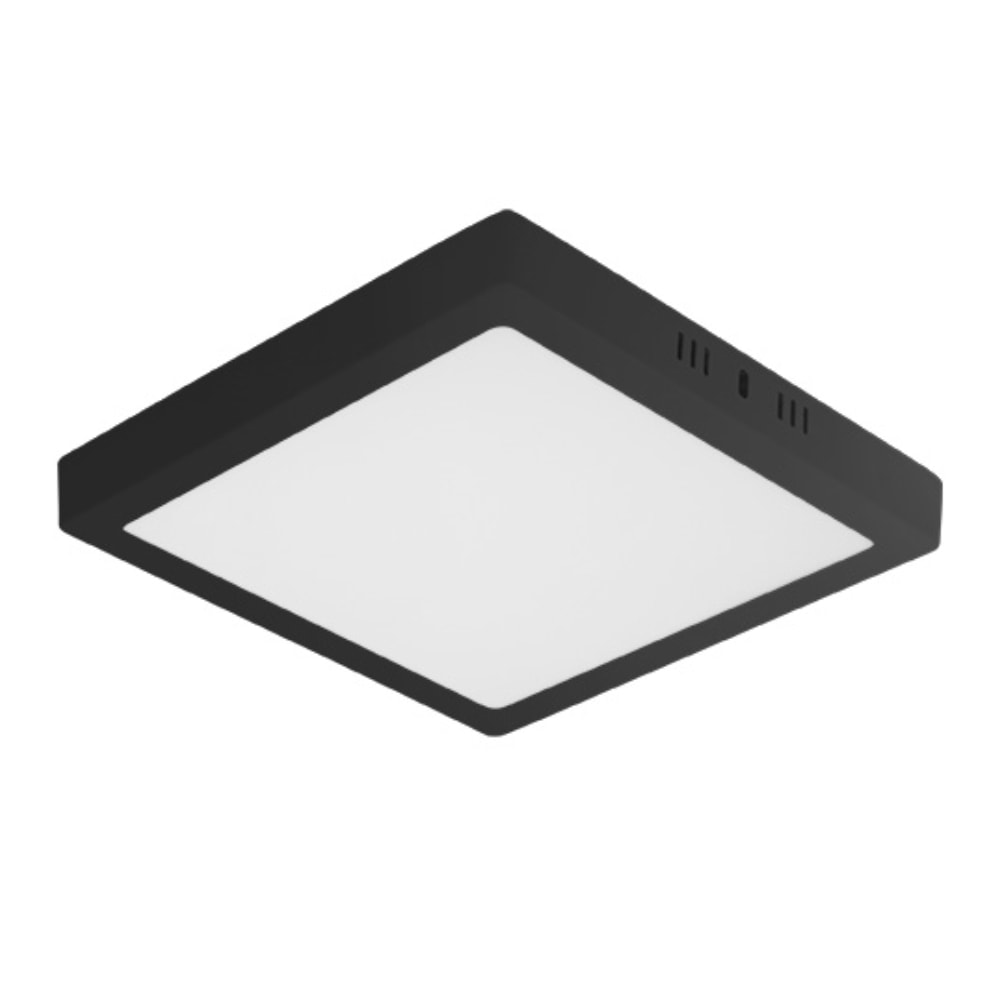 Plafon Led de Sobrepor Taschiba Lux 18W 4000K Quadrado Preto - 15070151