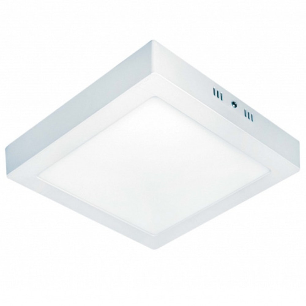 Plafon Led de Sobrepor Taschiba Lux 24W 3000K Quadrado Branco - 15070125