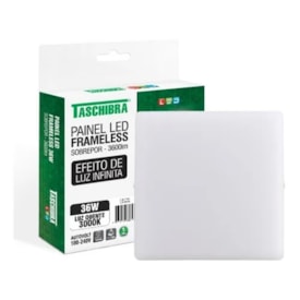 Plafon LED de Sobrepor Taschibra Frameless Quadrado 36W 3000K