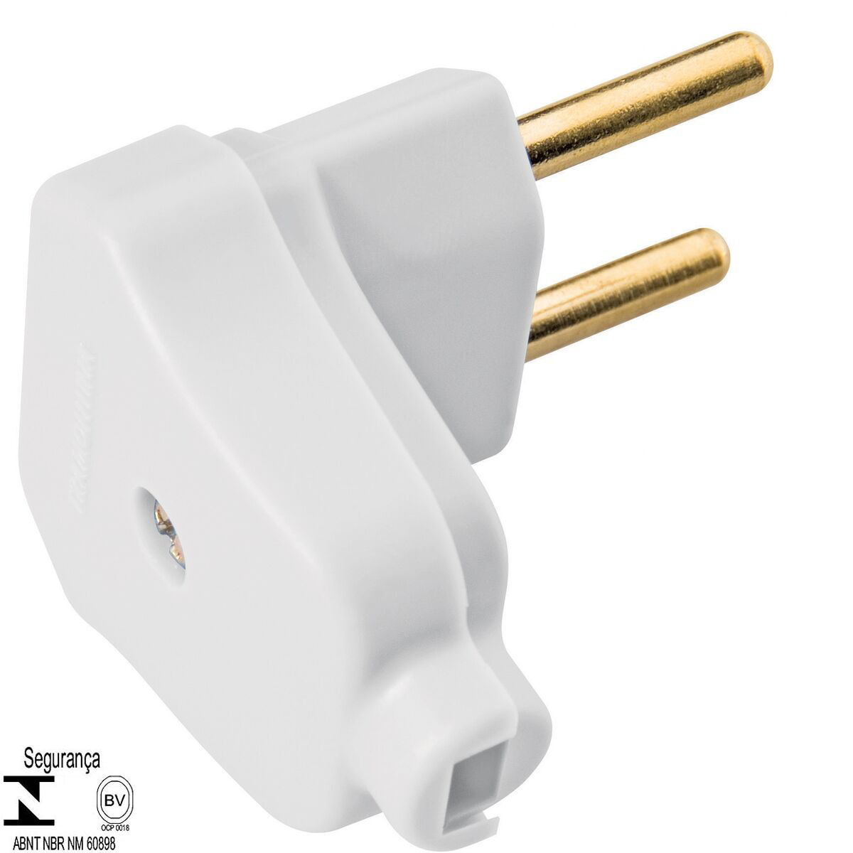 Plugue Angular 2P 10 A 250 V Tramontina Branco