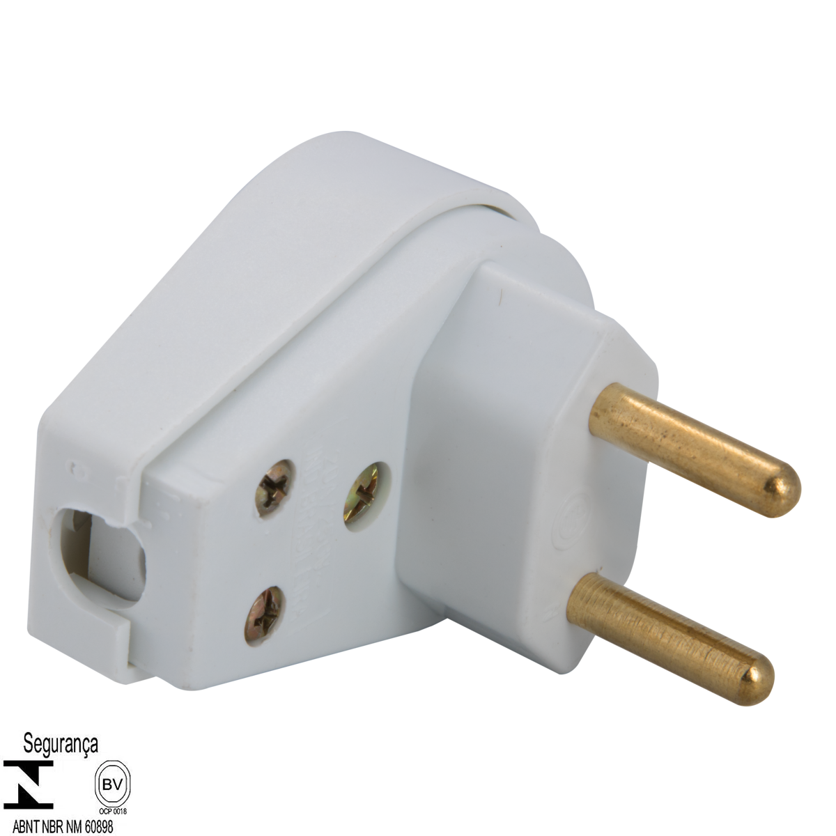 Plugue Angular 2P 20 A 250 V Tramontina Cinza