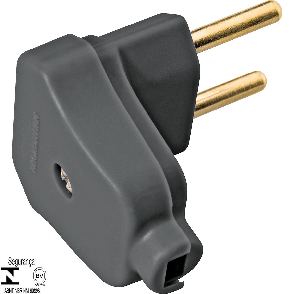Plugue Angular Tramontina 2P 10 A 250 V Tramontina Preto