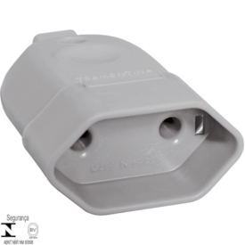 Plugue Fêmea 2P 10 A 250 V Tramontina Cinza