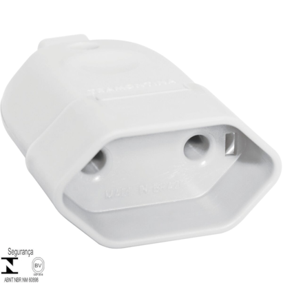 Plugue Fêmea 2P 250 V 10 A Tramontina Branco