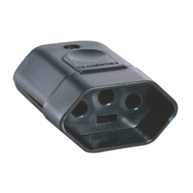 Plugue Fêmea 2P+T 250 V 10 A Tramontina Preto - 57403053