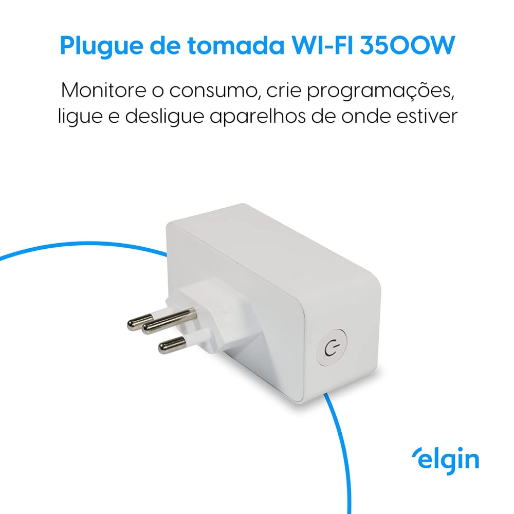 Plugue Inteligente De Tomada Elgin 10A - 48PLUGWIFI10