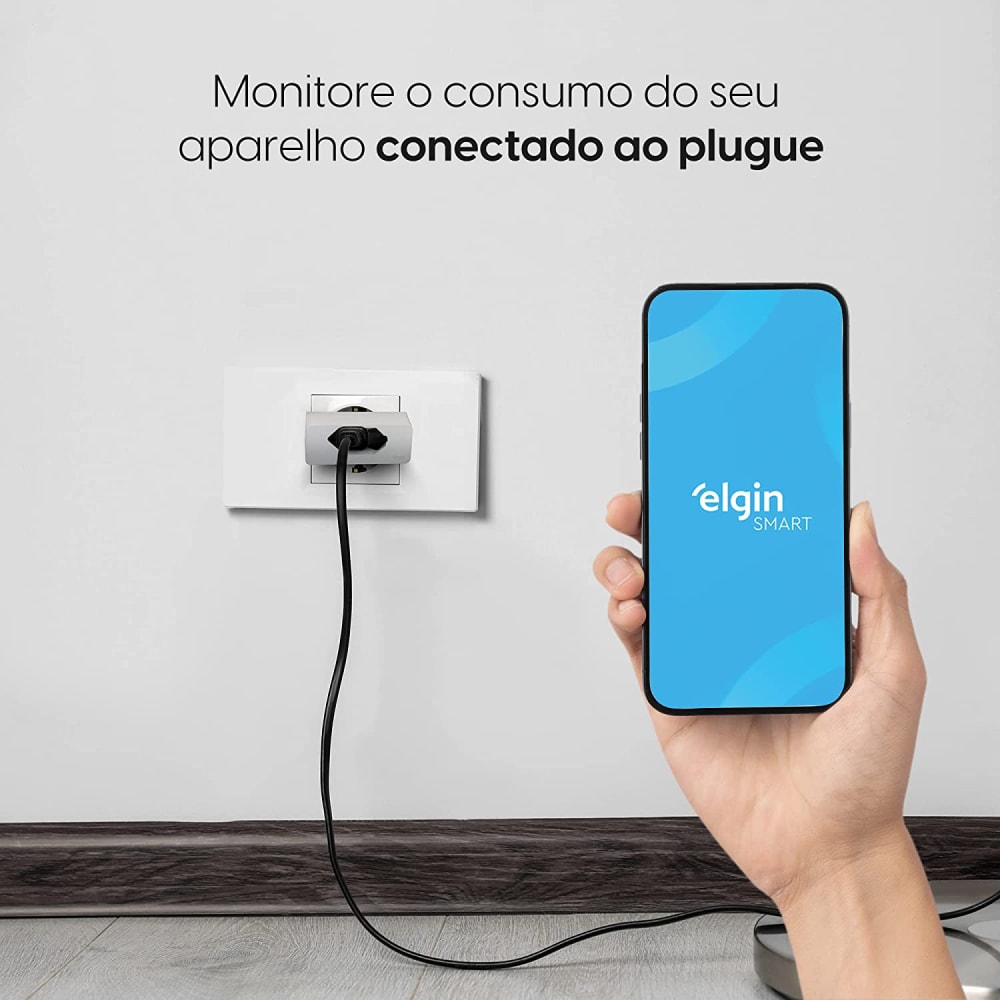 Plugue Inteligente De Tomada Elgin 10A - 48PLUGWIFI10