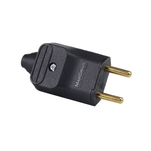 Plugue Macho 2P Margirius 20A Preto - 15045