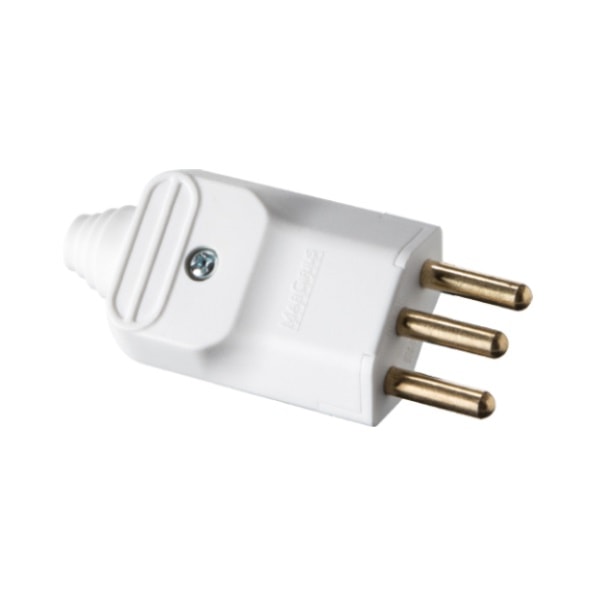 Plugue Macho 2P+T Margirius 20A Branco - 15062