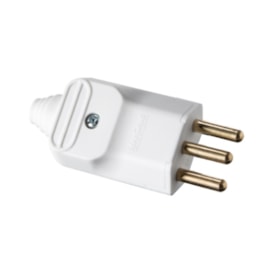 Plugue Macho 2P+T Margirius 20A Branco - 15062