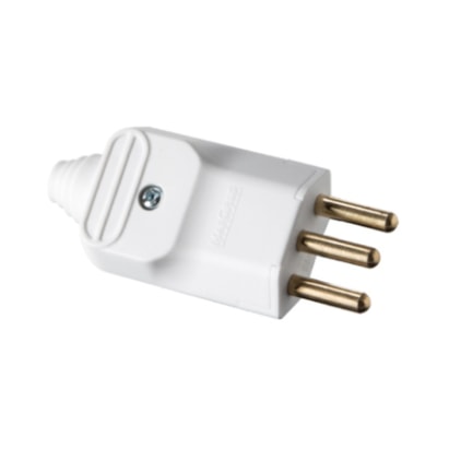Plugue Macho 2P+T Margirius 20A Branco - 15062