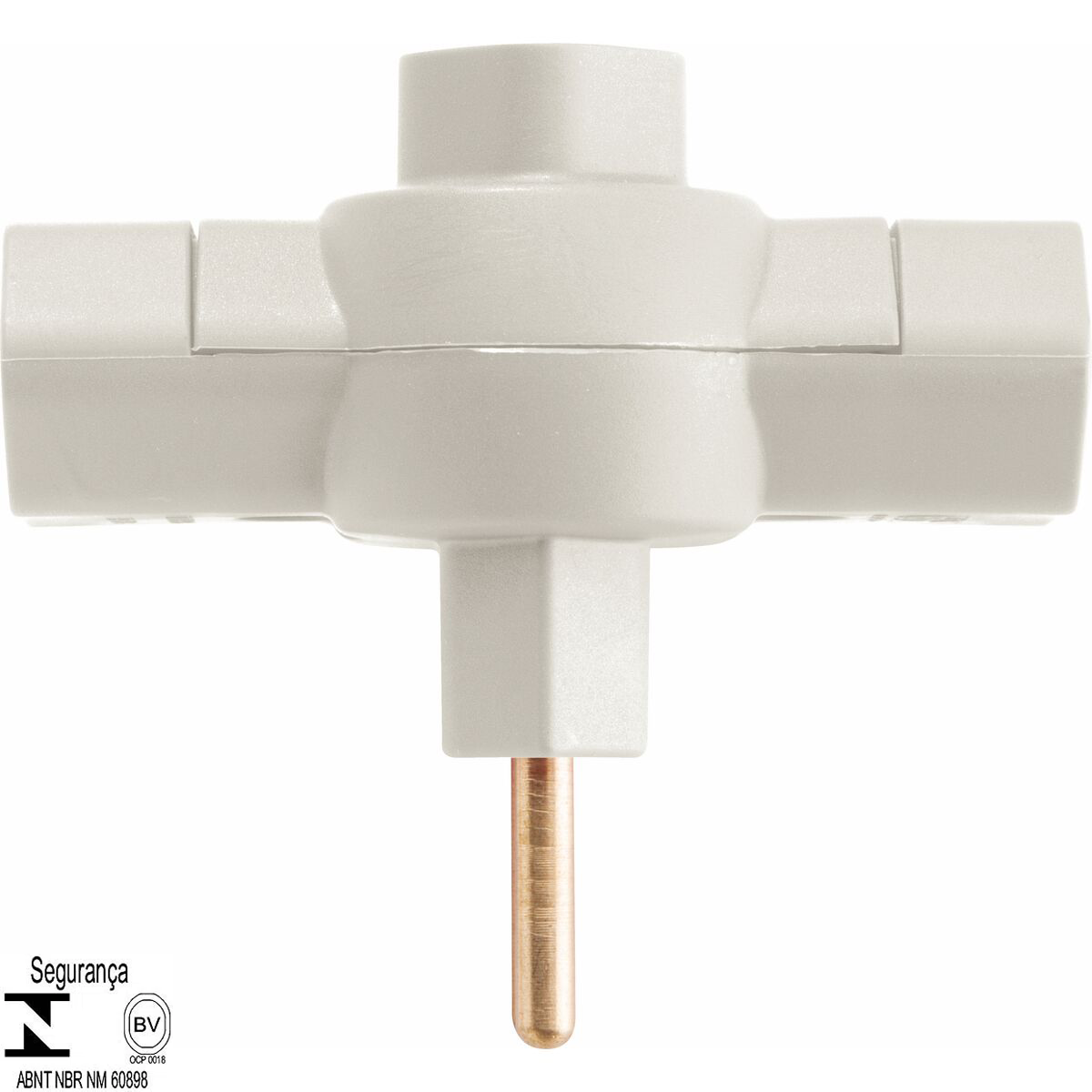 Plugue T 2P 10 A 250 V Tramontina Cinza