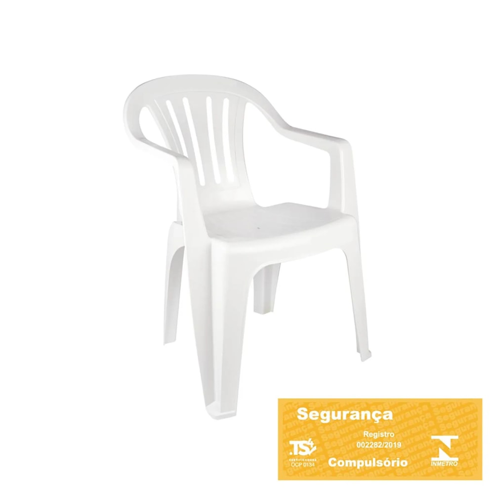 Poltrona Plástica Mor Bela Vista Branca - 15151101