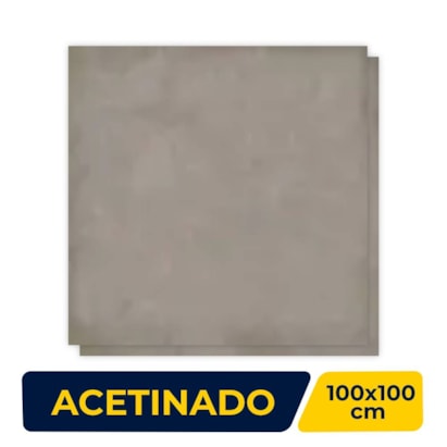Porcelanato Acetinado 100x100cm Caixa 2,00m² Portinari Detroit NO Retificado - 59498