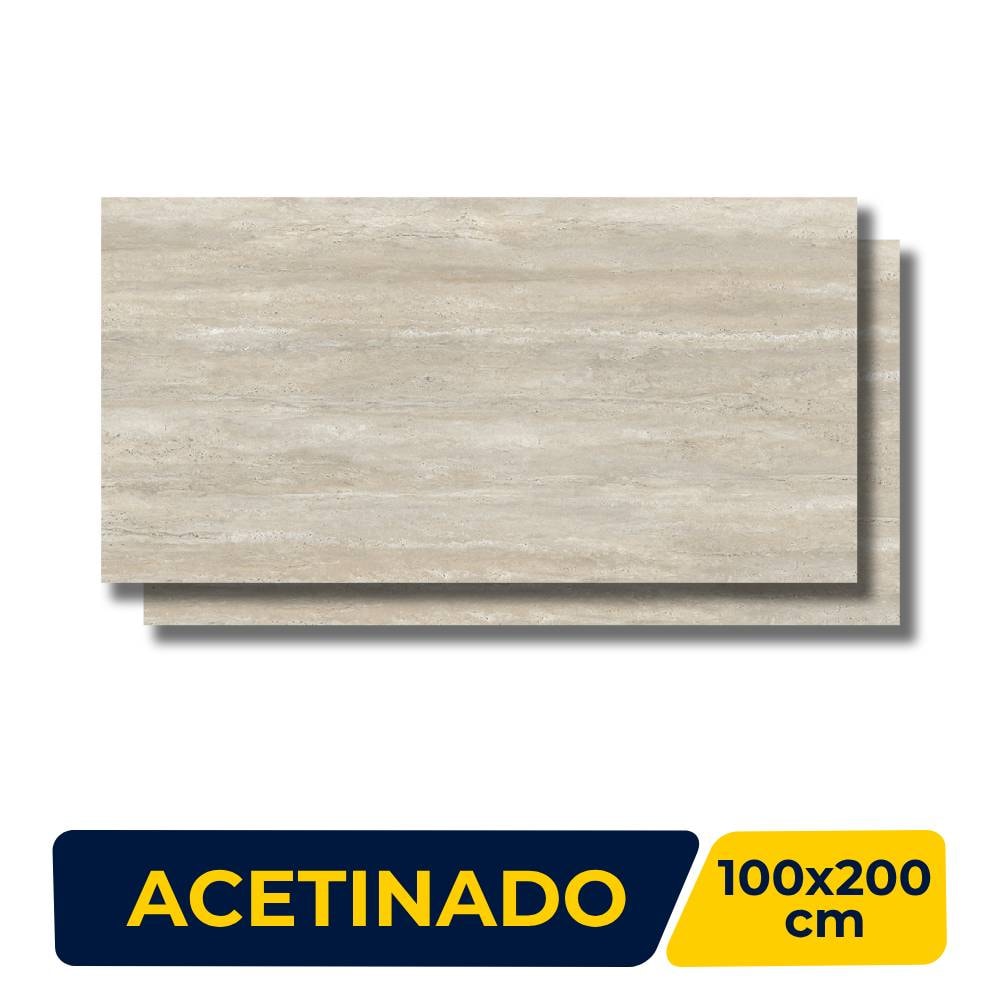 Porcelanato Acetinado 100x200cm Caixa 2,00m² Navona MT Retificado - ROC04240005