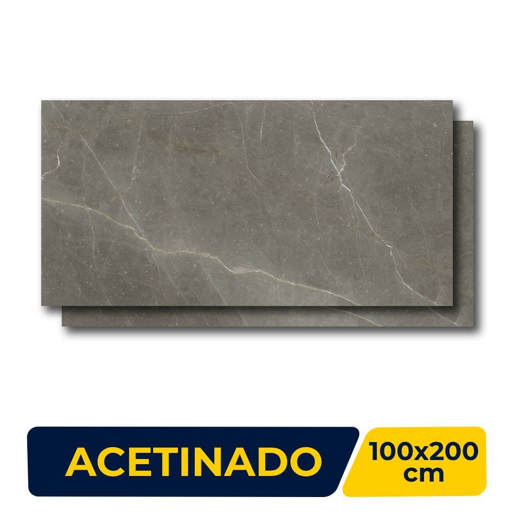 Porcelanato Acetinado 100x200cm Caixa 2,00m² Roca Pulpis Intense MT Retificado - FOH01ZF02