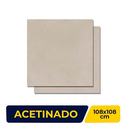 Porcelanato Acetinado 108x108cm Caixa 2,33m² Villagres Monterrey Beige Retificado - 108010