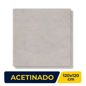 Porcelanato Acetinado 120x120cm Caixa 2,85m² Incepa Galileu Cinza Retificado - 98000044