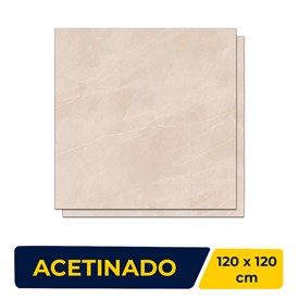 Porcelanato Acetinado 120x120cm Caixa 2,85m² Incepa Ortiz Bege Retificado - INC04DO0014A