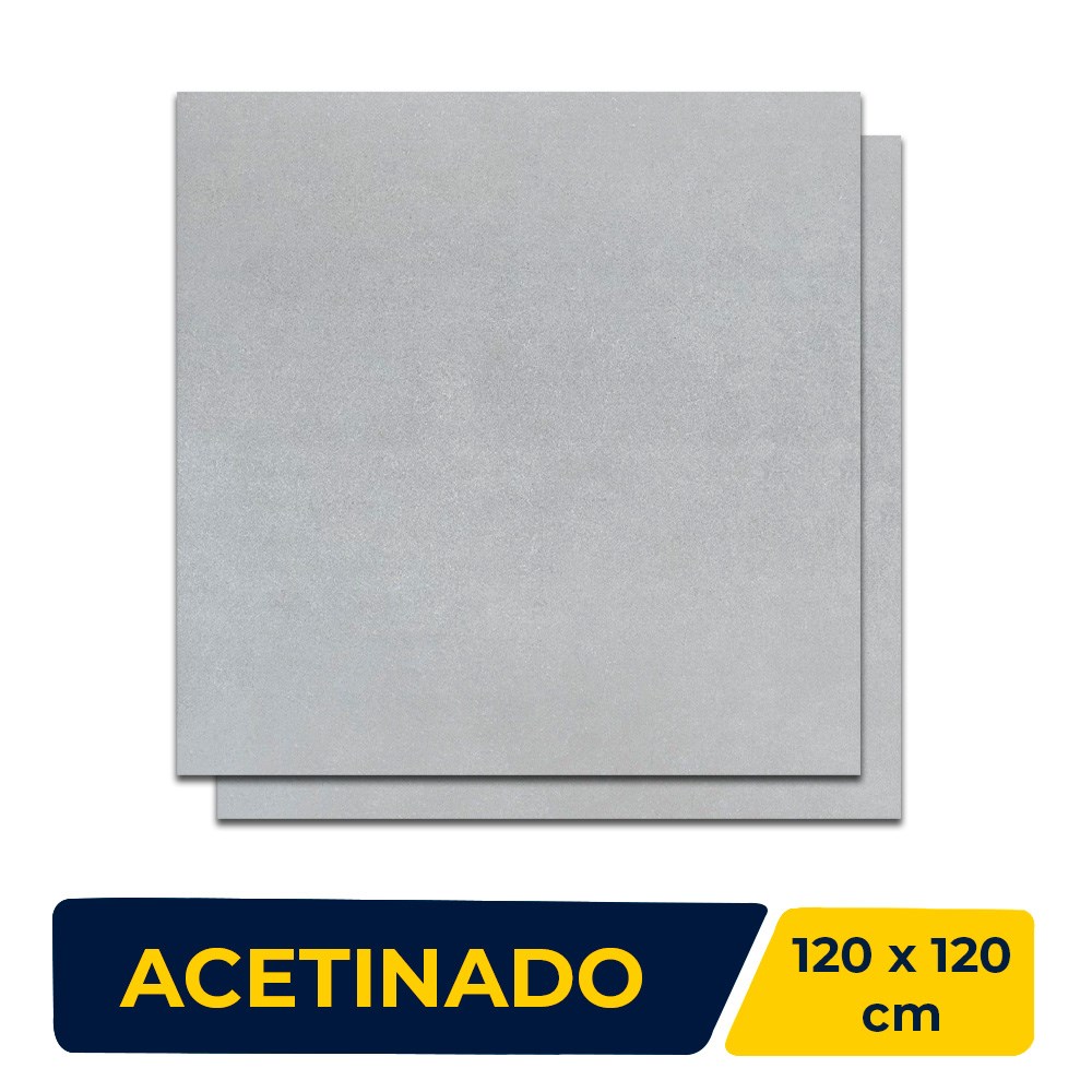 Porcelanato Acetinado 120x120cm Caixa 2,85m² Incepa Solid Concret Retificado - 98000034