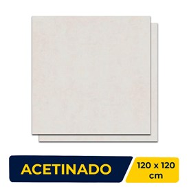 Porcelanato Acetinado 120x120cm Caixa 2,85m² Incepa Space Bege Retificado - INC04D0017A