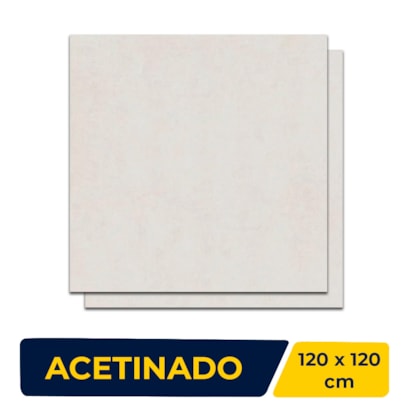 Porcelanato Acetinado 120x120cm Caixa 2,85m² Incepa Space Bege Retificado - INC04D0017A