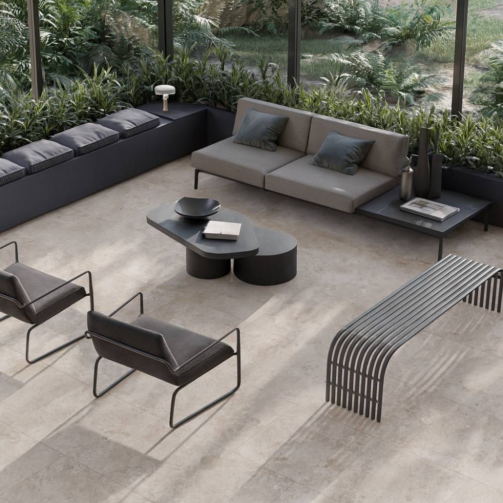 Porcelanato Acetinado 120x120cm Caixa 2,85m² Roca Ceppo Di Gre OFW Retificado - ROC04DO00571