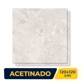 Porcelanato Acetinado 120x120cm Caixa 2,85m² Roca Ceppo Di Gre OFW Retificado - ROC04DO00571