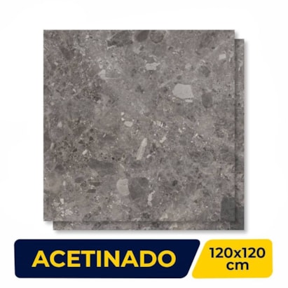 Porcelanato Acetinado 120x120cm Caixa 2,85m² Roca Ceppo Di Gre Retificado - F4700E802