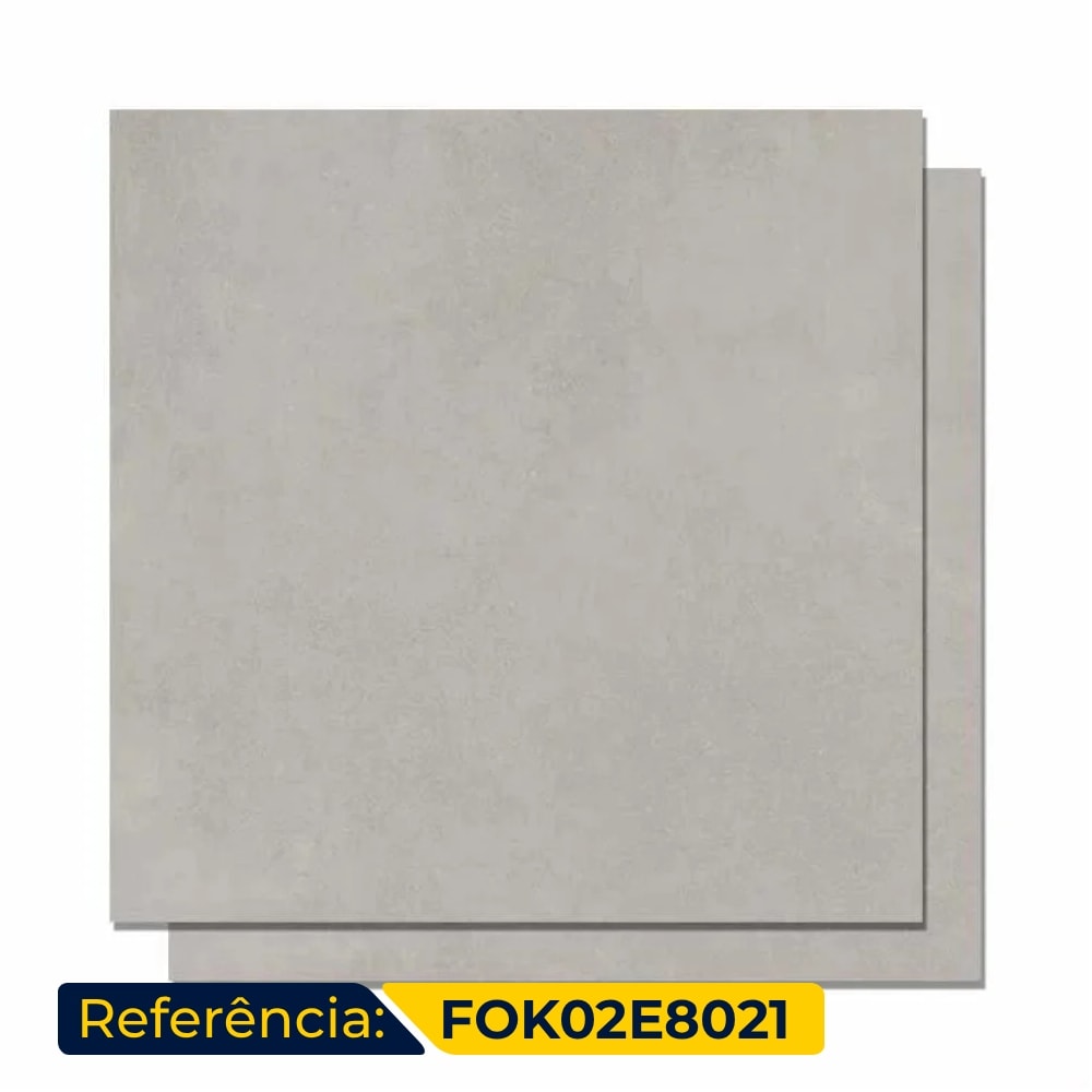 Porcelanato Acetinado 120x120cm Caixa 2,85m² Roca Concrete Gray Retificado - FOK02E8021