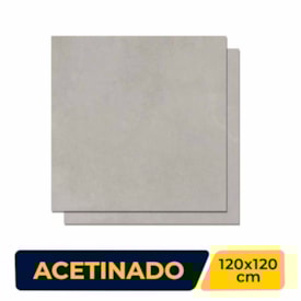 Porcelanato Acetinado 120x120cm Caixa 2,85m² Roca Concrete Gray Retificado - FOK02E8021