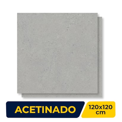 Porcelanato Acetinado 120x120cm Caixa 2,85m² Roca Kronos Concrete Retificado - ROC04DO00701